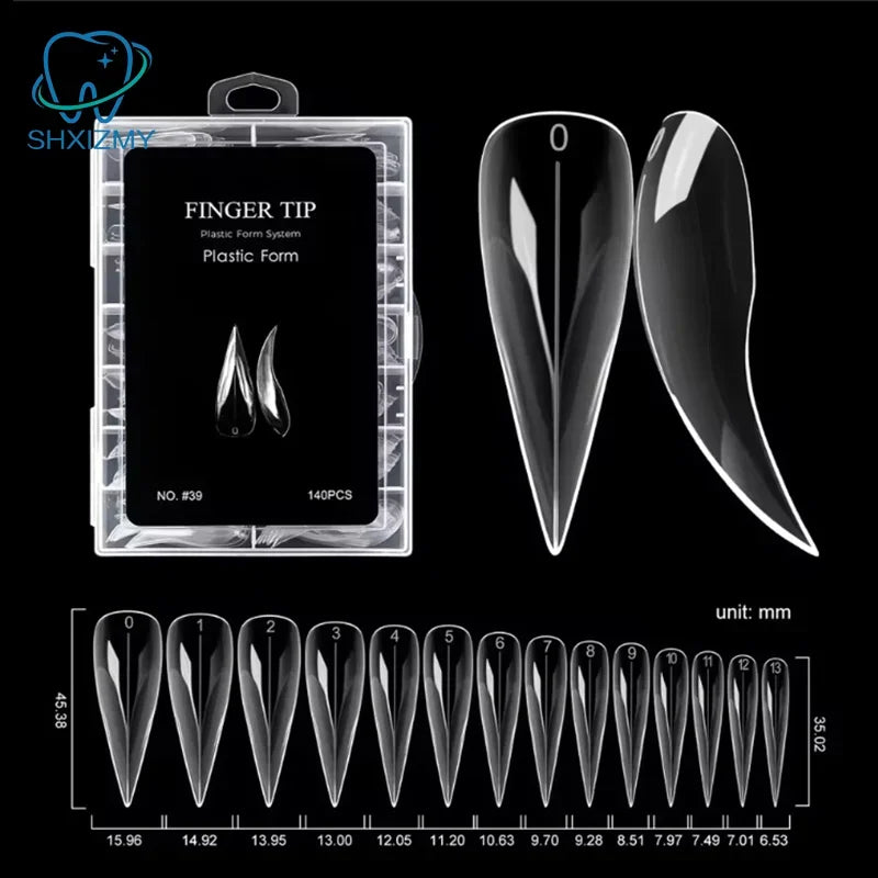Eagle Talon False Nail Tips Clear Stiletto 70/140/150pcs