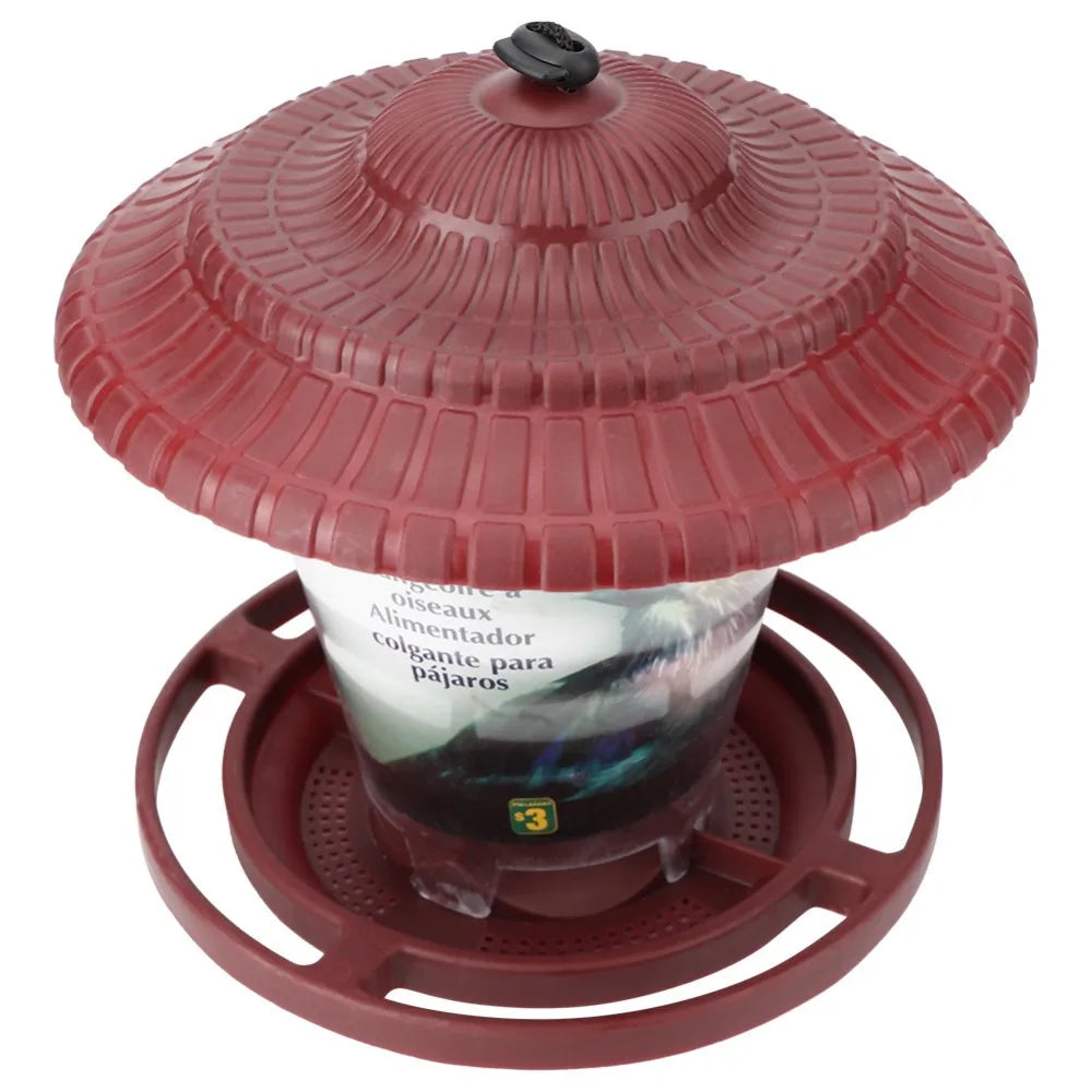 Hanging Bird Feeder Transparent PP Container 600ml Garden