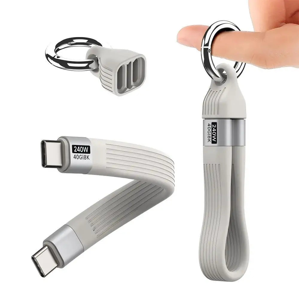 USB-C 240W USB4.0 Keychain Cable 40Gbps 8K PD3.1