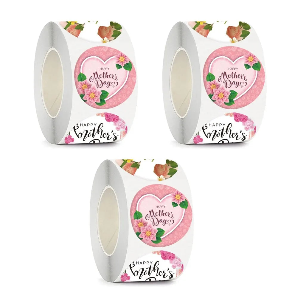 500 Carnation Sticker Roll – DIY Envelope Seals & Gift Wrapping