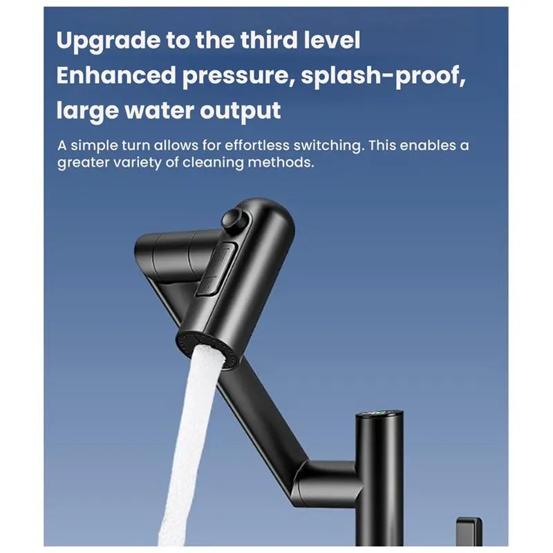Stainless Steel Rotating Faucet – Digital Temperature Display