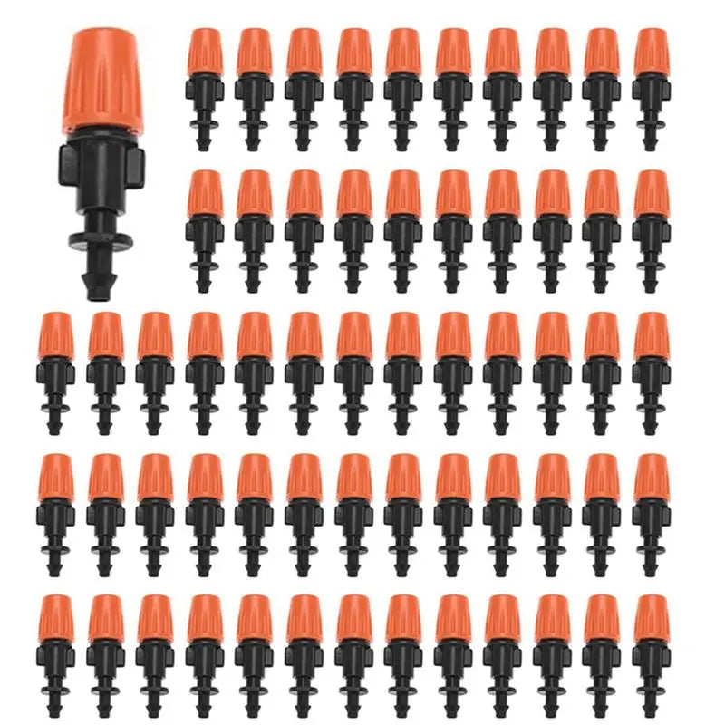 500-Pack Adjustable Drip Irrigation Spray Nozzles – 2-Mode Misting