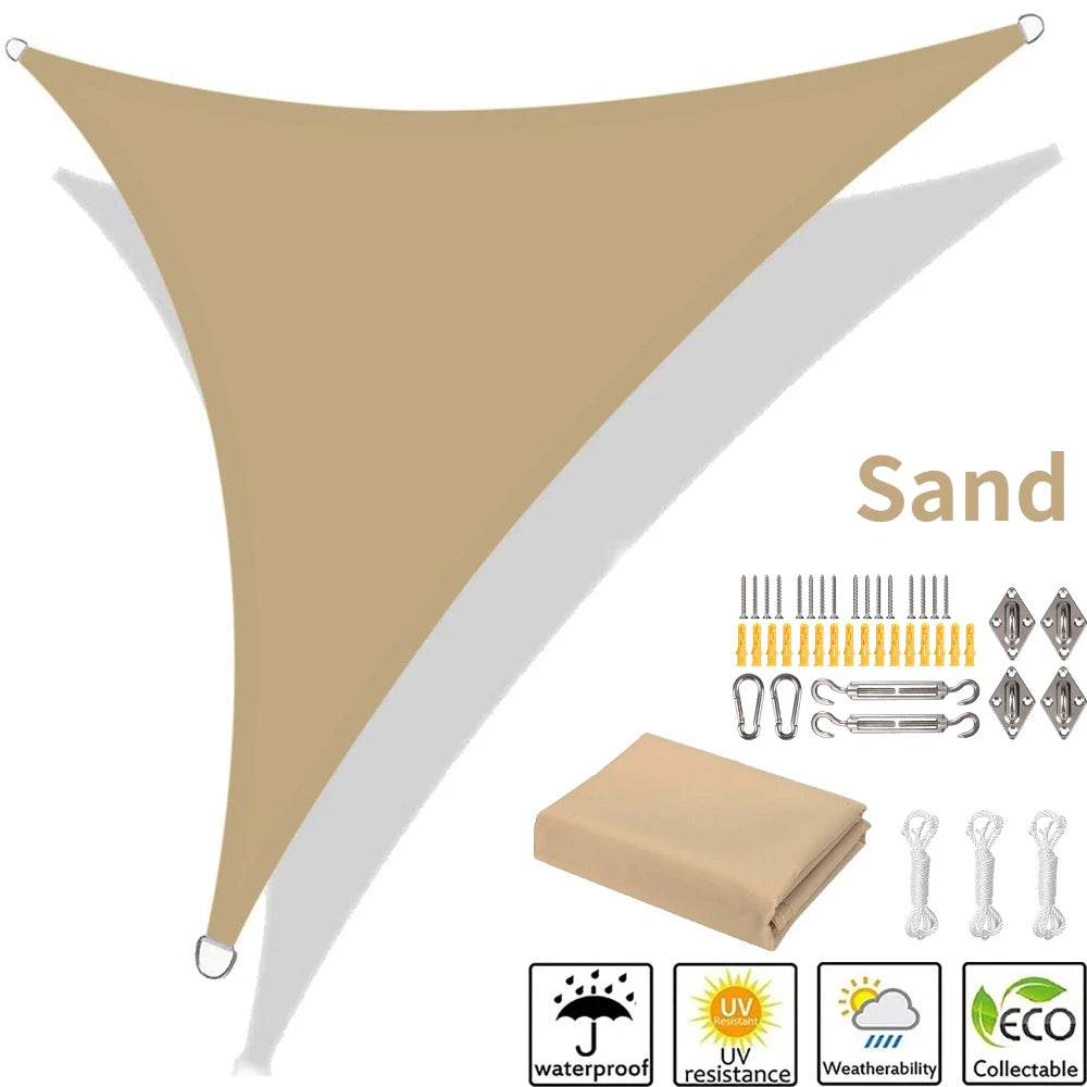 Waterproof Triangle Sun Shade Sail 5x5x5/5x5x7M – 98% UV Block