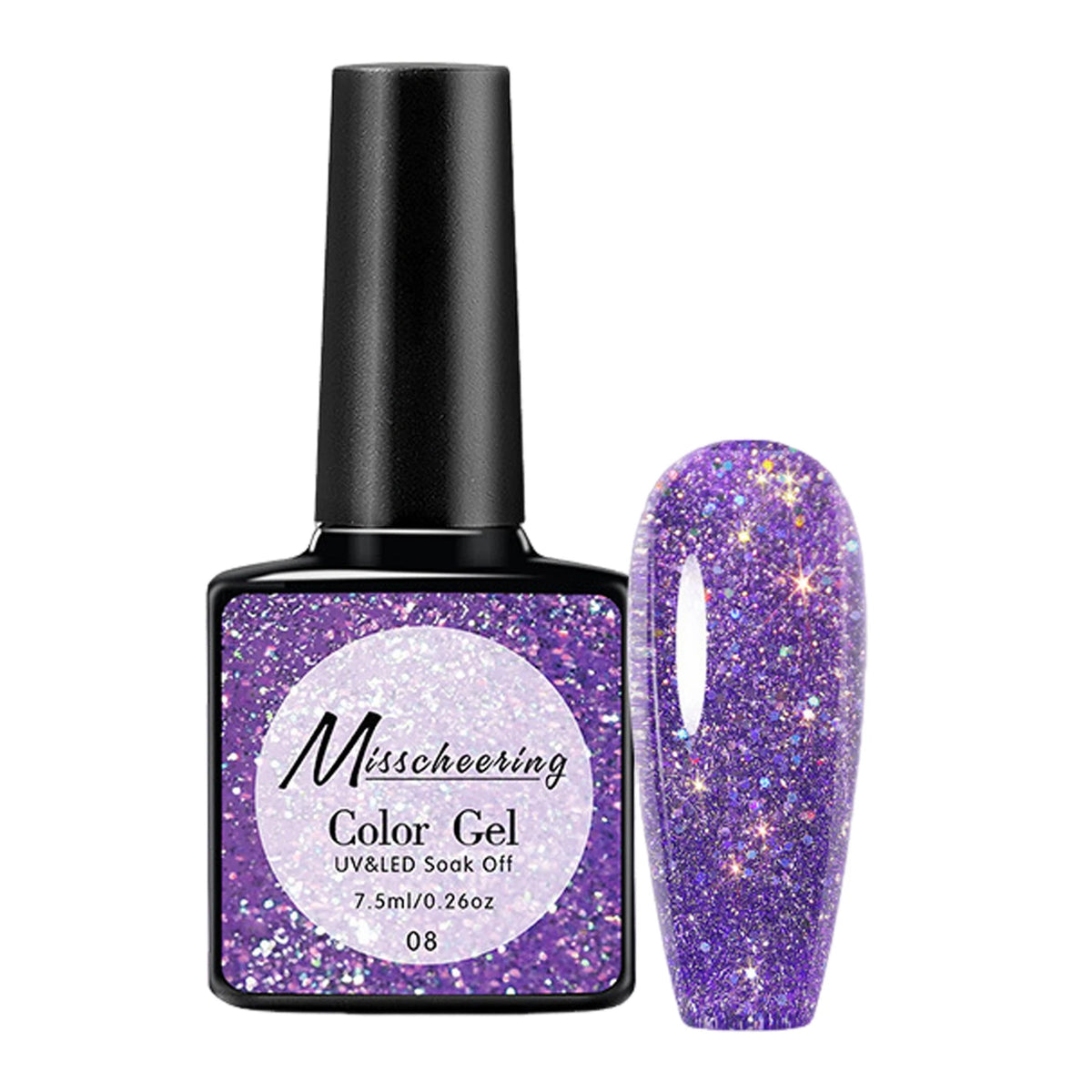 Glitter Gel Nail Polish Diamond Effect Soak Off UV – 7.5ml