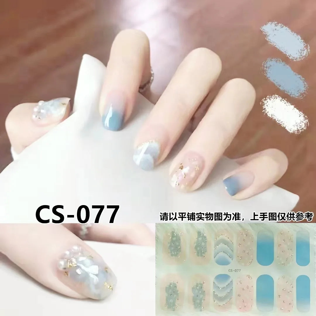 Semi Cured Gel Nail Stickers – Waterproof Self-Adhesive Decals