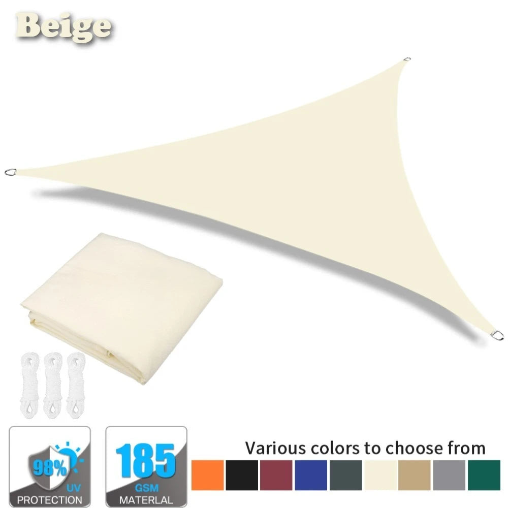 Waterproof Triangle Sun Shade Sail – 98% UV Block for Patio