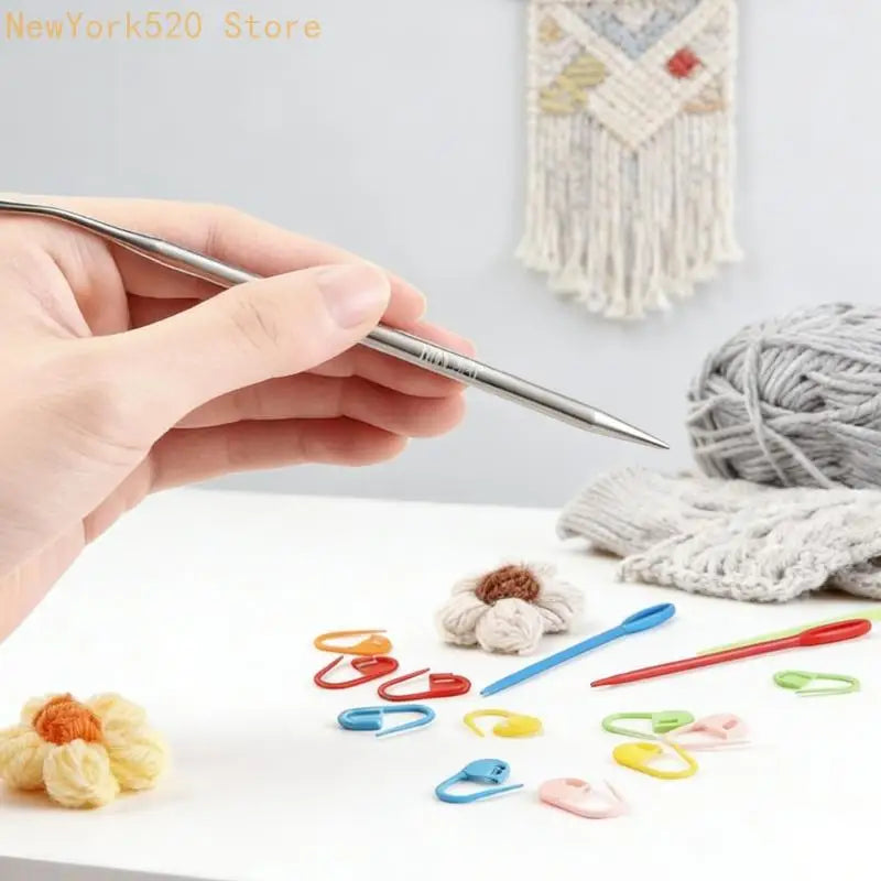 Circular Knitting Needle Set 2mm–6mm Stainless Steel 100cm