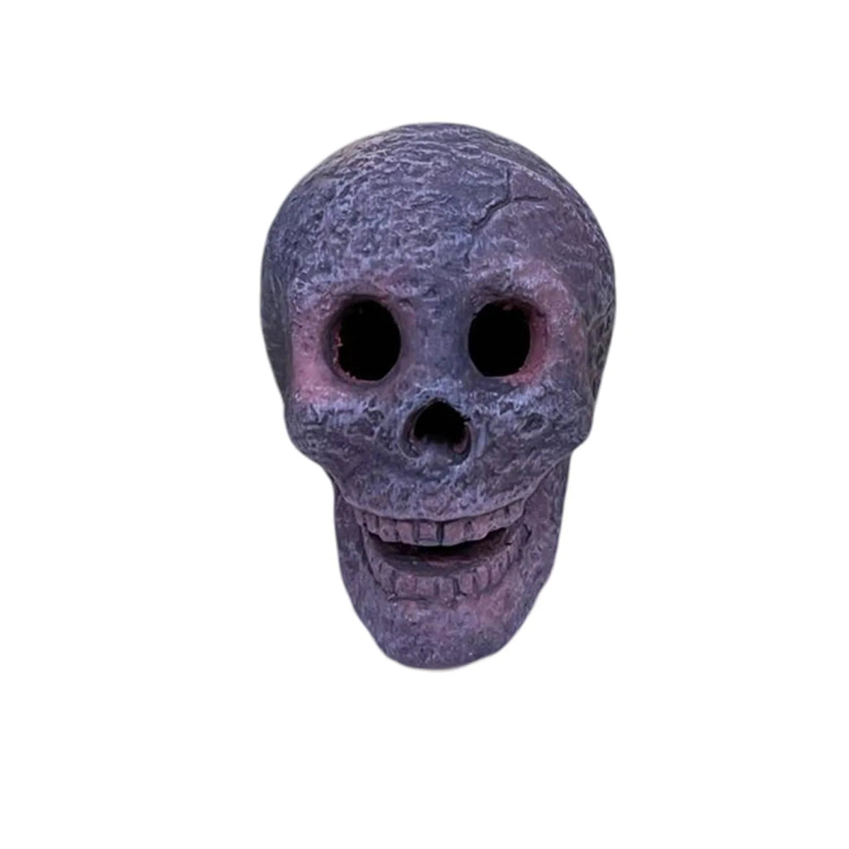 Realistic Ceramic Skull Fire Pit Log – Halloween Fireplace Decor