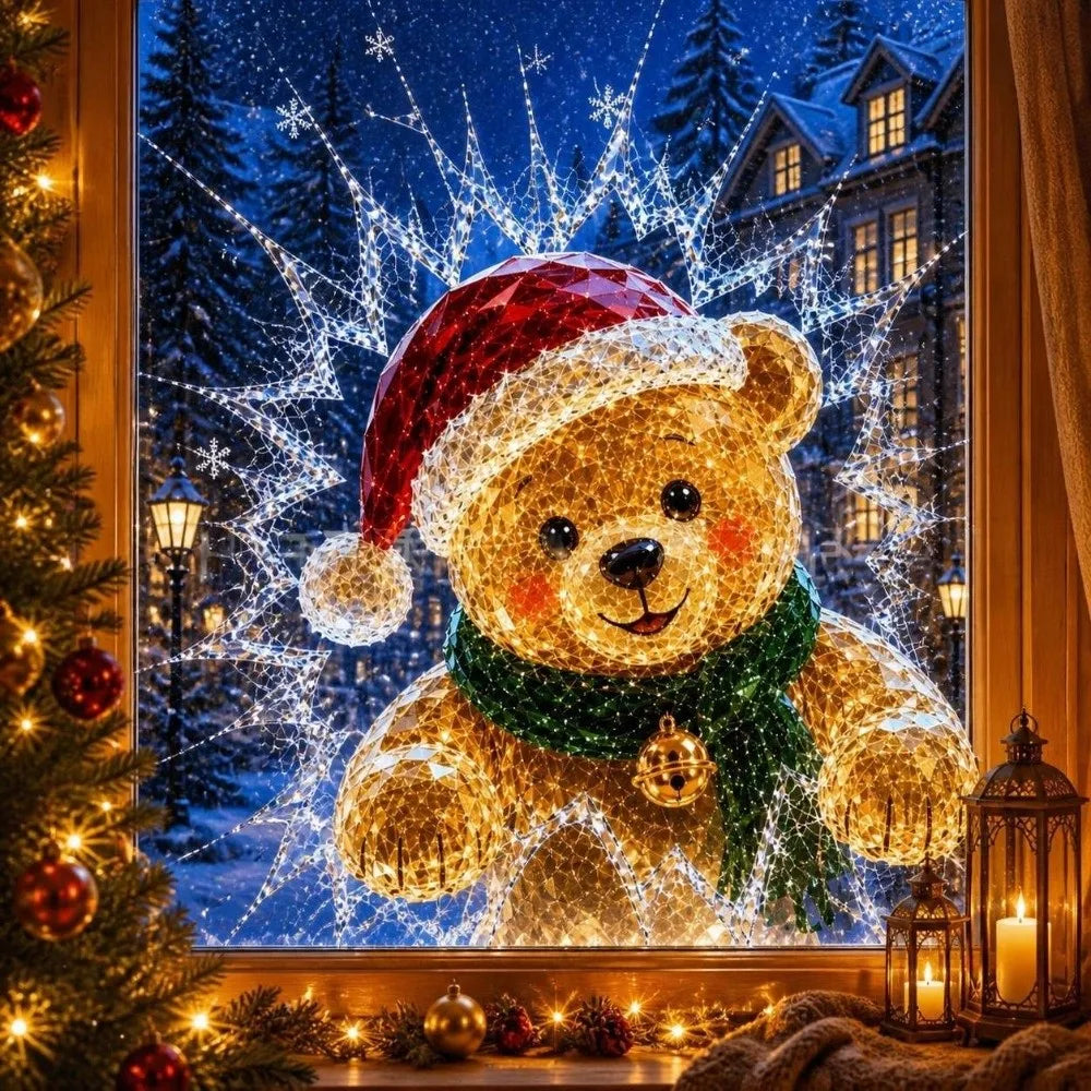 3D Christmas Window Clings – Reusable PVC Static Cling Decals