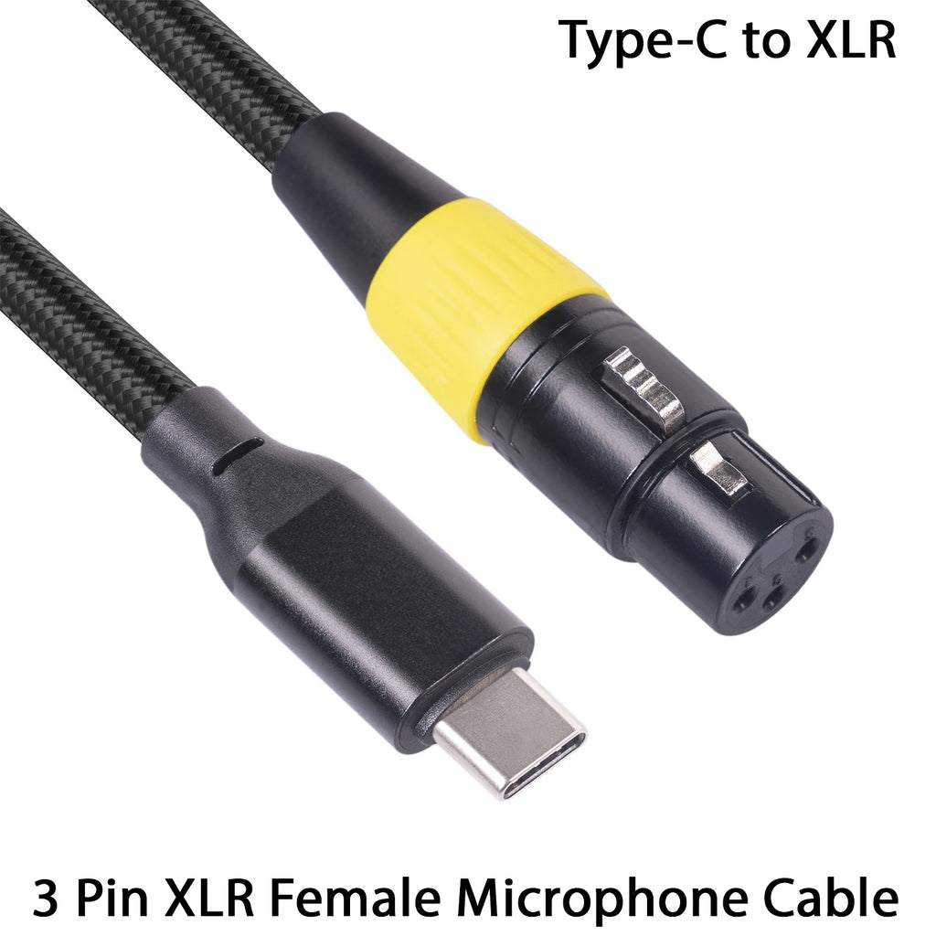 USB-C to XLR Female Microphone Cable 2M/3M | Type-C Audio
