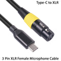 USB-C to XLR Female Microphone Cable 2M/3M | Type-C Audio