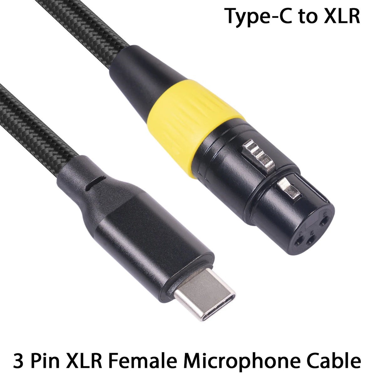 USB-C to XLR Female Microphone Cable 2M/3M | Type-C Audio