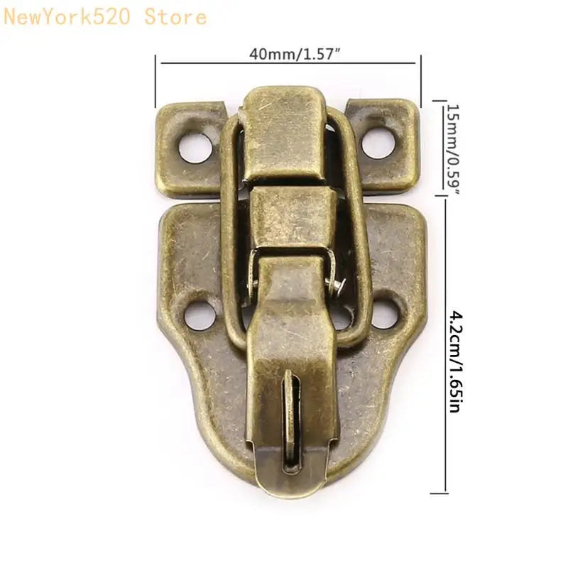 Antique Metal Toggle Lock Hasp for Toolbox, Chest & Suitcase