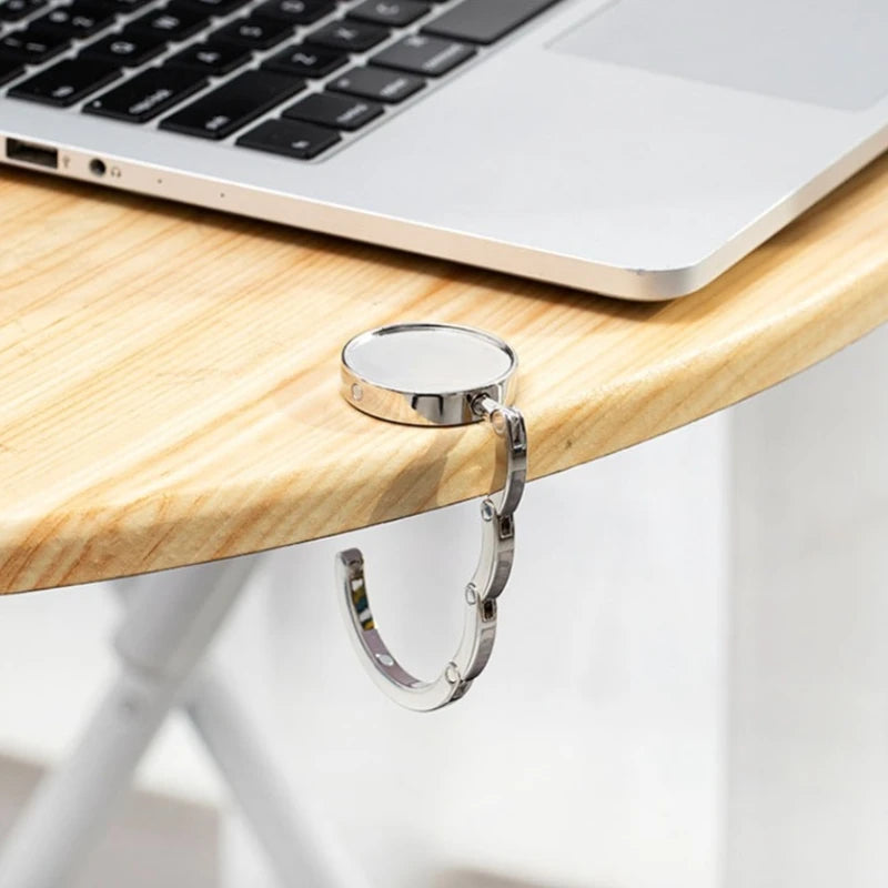 Foldable Bag Hanger Hook – Heavy Duty Zinc Alloy Table Clip
