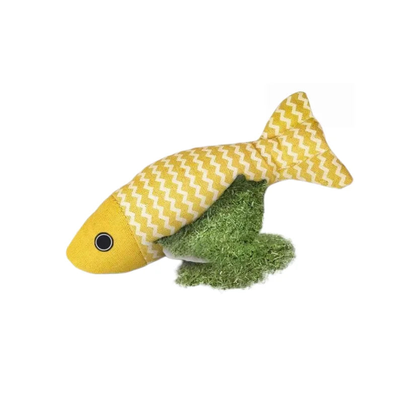 Catnip Fish Cat Toy – Plush Interactive Kitten Chew Teaser