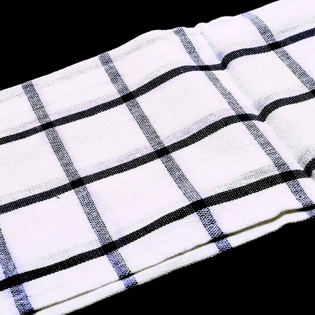 6-Pack Blue White Plaid Cotton Kitchen Tea Towels 40×60cm