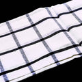 6-Pack Blue White Plaid Cotton Kitchen Tea Towels 40×60cm