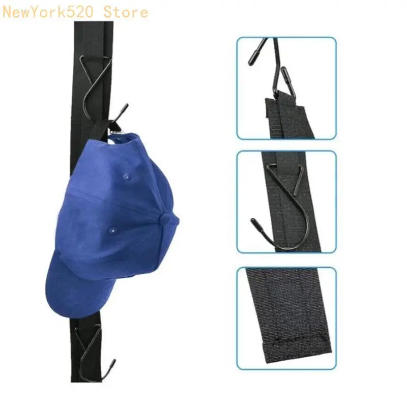 Hockey Equipment Rack Wall Organizer with Adjustable Hooks