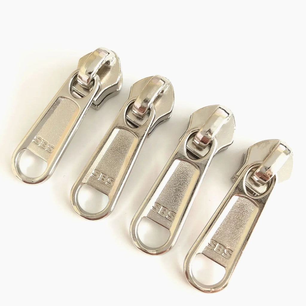 SBS Zinc Alloy Zipper Sliders #3 #5 #8 #10 – 6-Piece Set