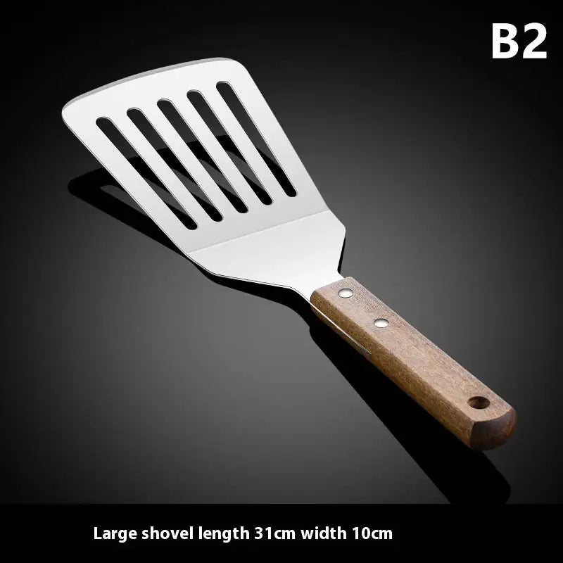 Stainless Steel Cake Spatula with Wooden Handle | Baking Tool