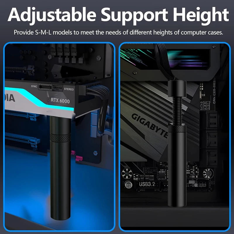 GPU Anti-Sag Support Bracket – Aluminum Black | OUYUANSU VC-004