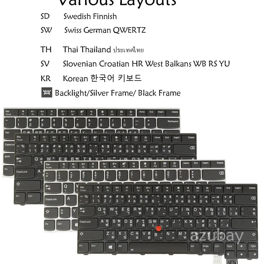 AZUBAY Backlit Keyboard – ThinkPad 13 Gen 1 & 2, T460S T470S
