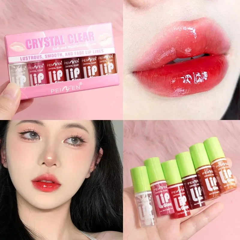 6-Pack Hydrating Lip Gloss Set – Lip Oil, Glaze & Plumper