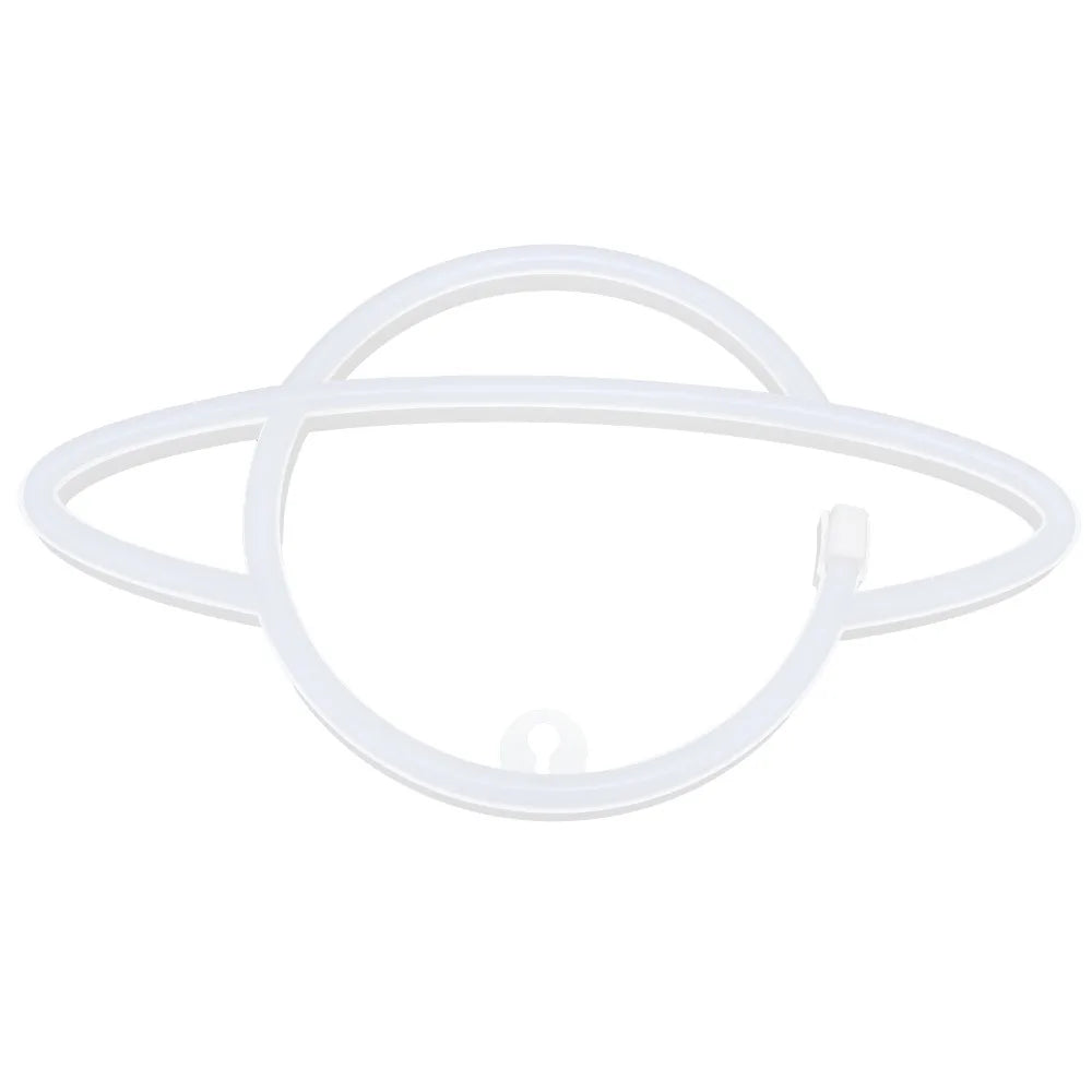 Planet LED Neon Sign – USB & Battery Pink Blue Wall Light