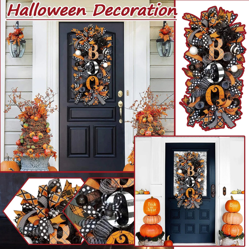 3D Halloween Swag Wreath – Fall Front Door & Wall Decor
