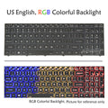 AZUBAY 4-Zone RGB Keyboard for Clevo NP7852 NP7853 US Layout