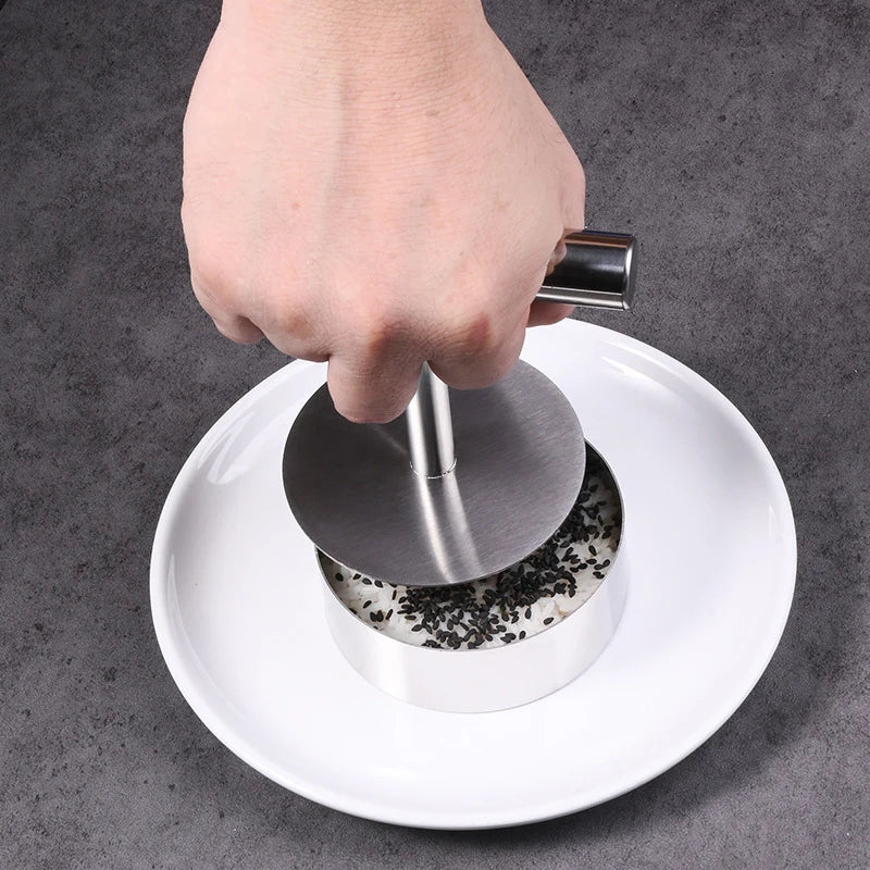 Stainless Steel Hamburger Patty Press Mold – Adjustable Thickness