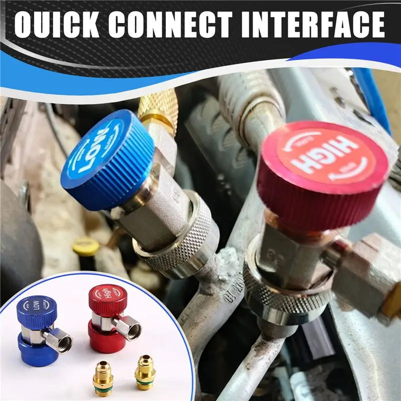 R134A Car AC Fluoride Converter Quick Coupler Adapter