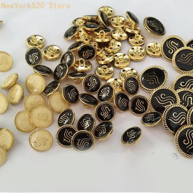 4-Pack Zinc Alloy Uniform Buttons for Pants, Jackets & Dress