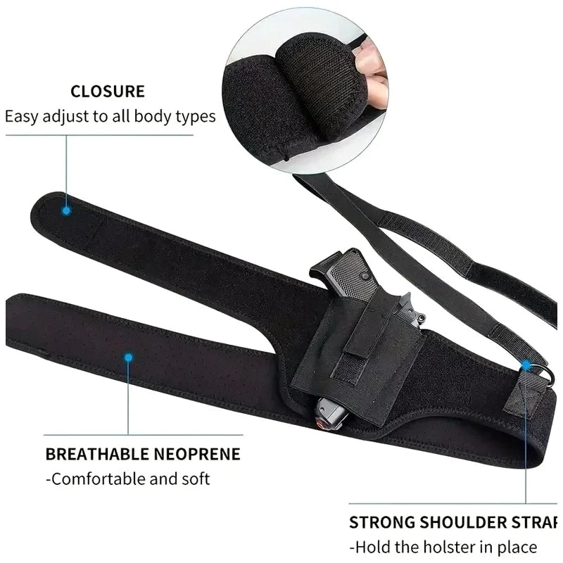Tactical Concealed Armpit & Waist Holster – Breathable Neoprene