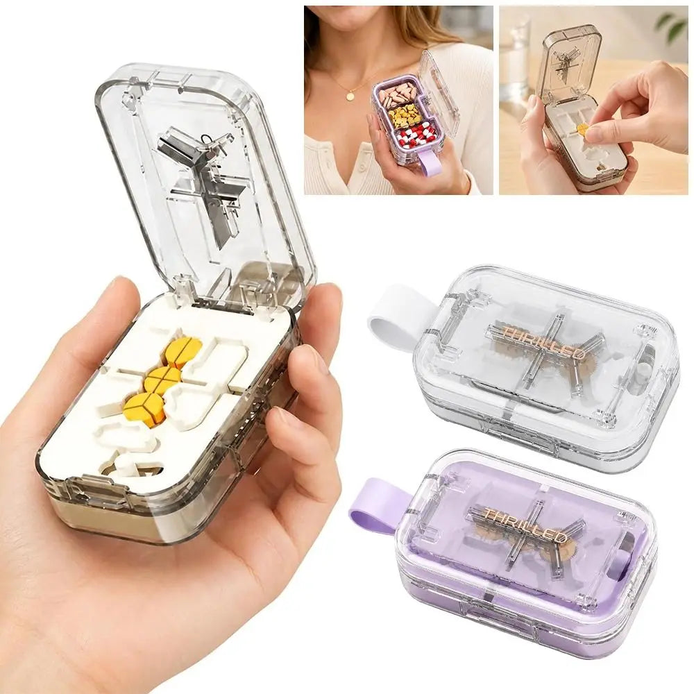 Pill Cutter & Storage Box – 1/2 1/3 1/4 Splitter, Dustproof