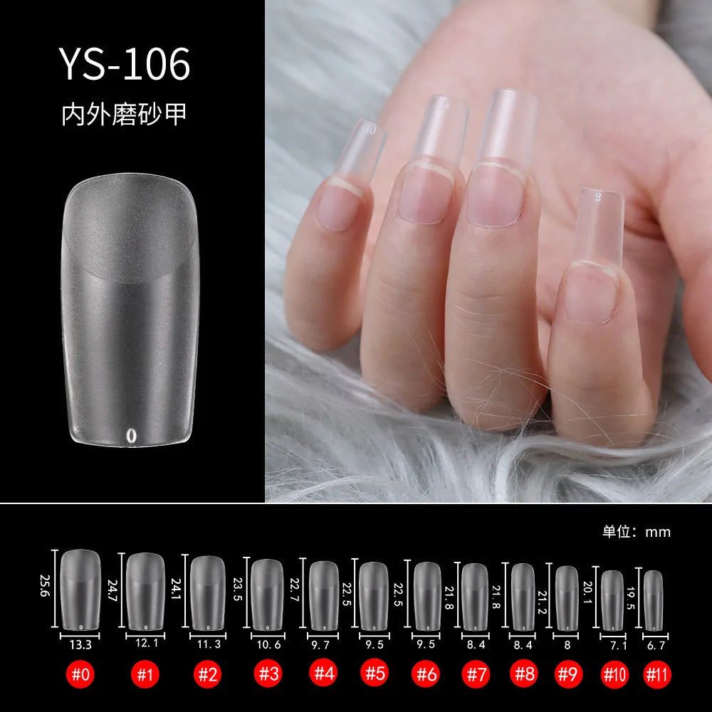 100/500pcs Half French Acrylic Nail Tips UV Gel DIY Manicure