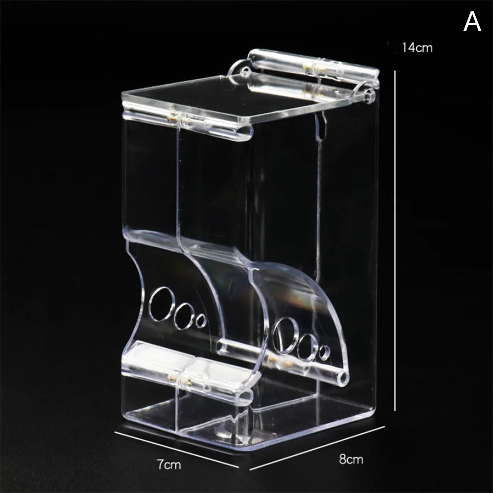 Acrylic Hamster Automatic Food Feeder Dispenser for Small Pets