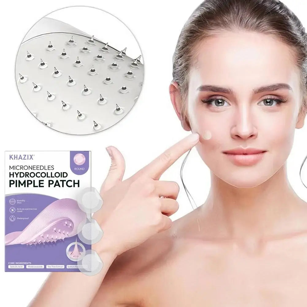 Hydrocolloid Acne Patches Invisible Microneedle Blemish Stickers 24pc