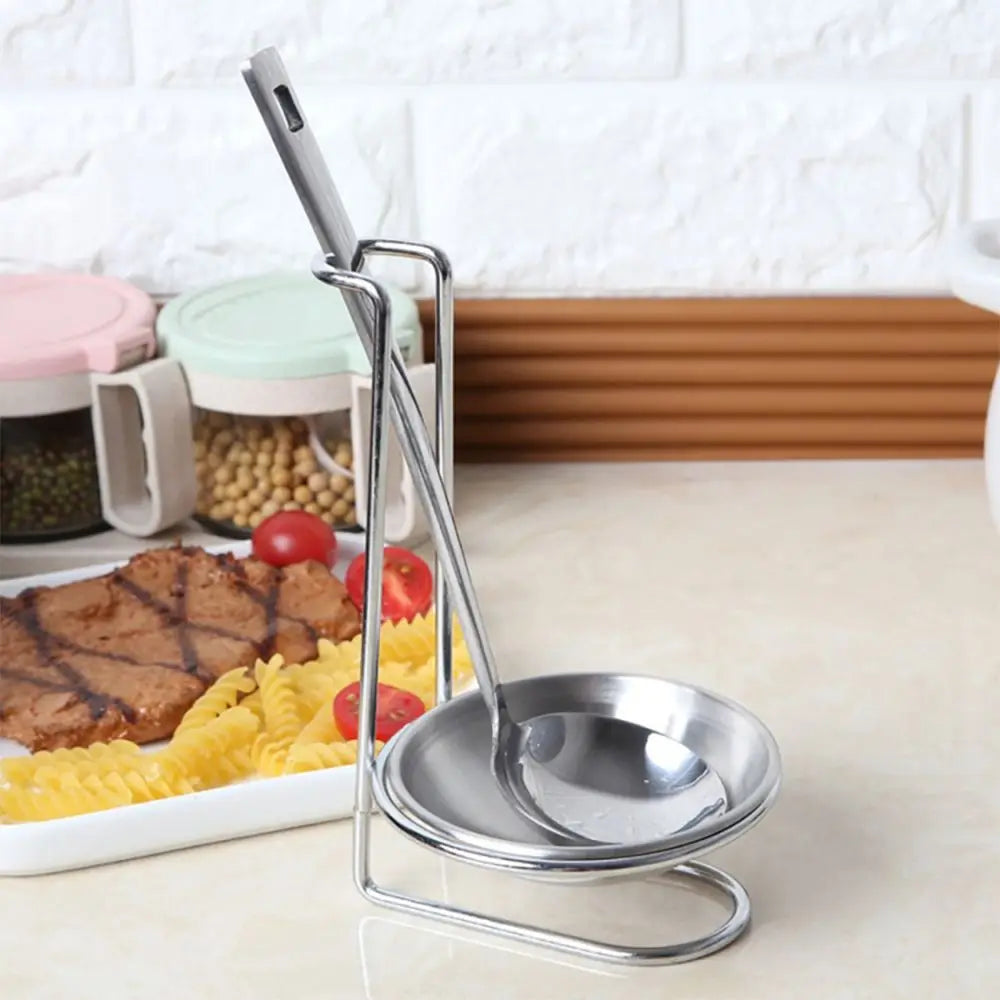 Vertical Stainless Steel Spoon Rest Stand Rack – Single/Double