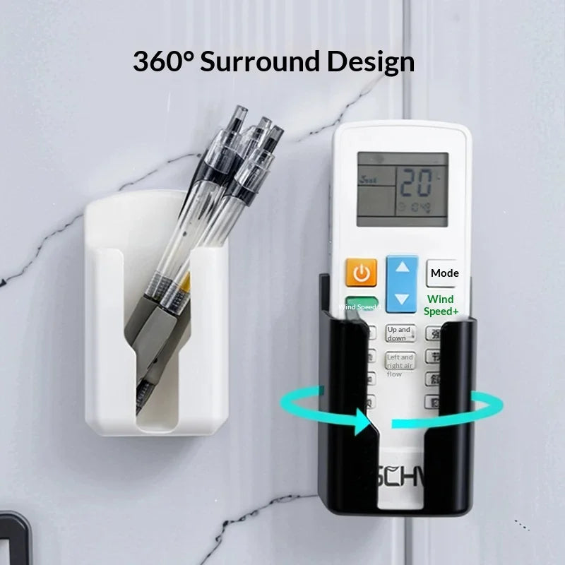 2-Pack No-Drill Wall Remote Control Holder – Adhesive Storage Box