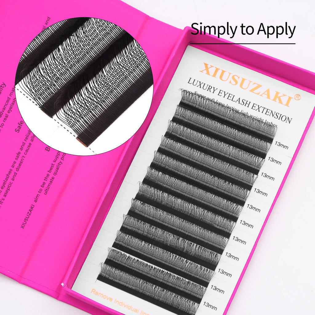 XIUSUZAKI Mink Premade Volume Fans U-Shaped YY Lash Extensions