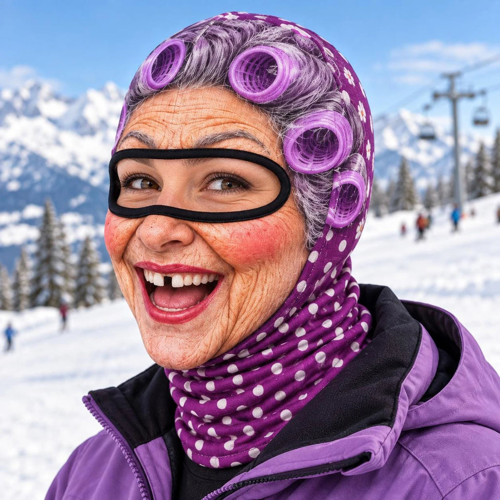 Funny Grandma Balaclava 3D Printed Full Face Ski Mask Women