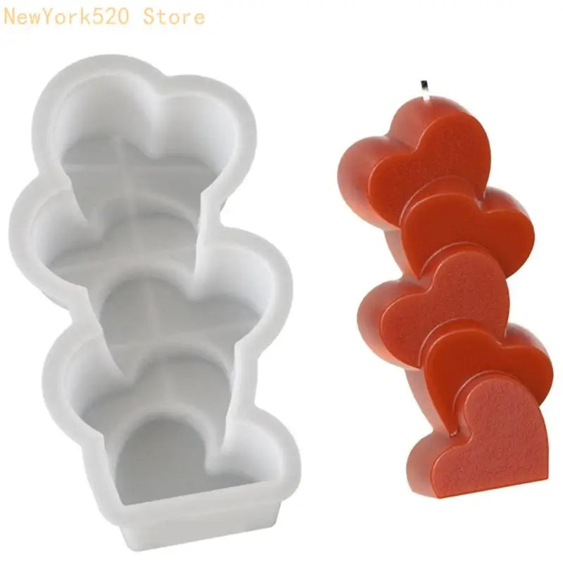 3D Stacking Flower Heart Silicone Mold – Epoxy Resin Crafts
