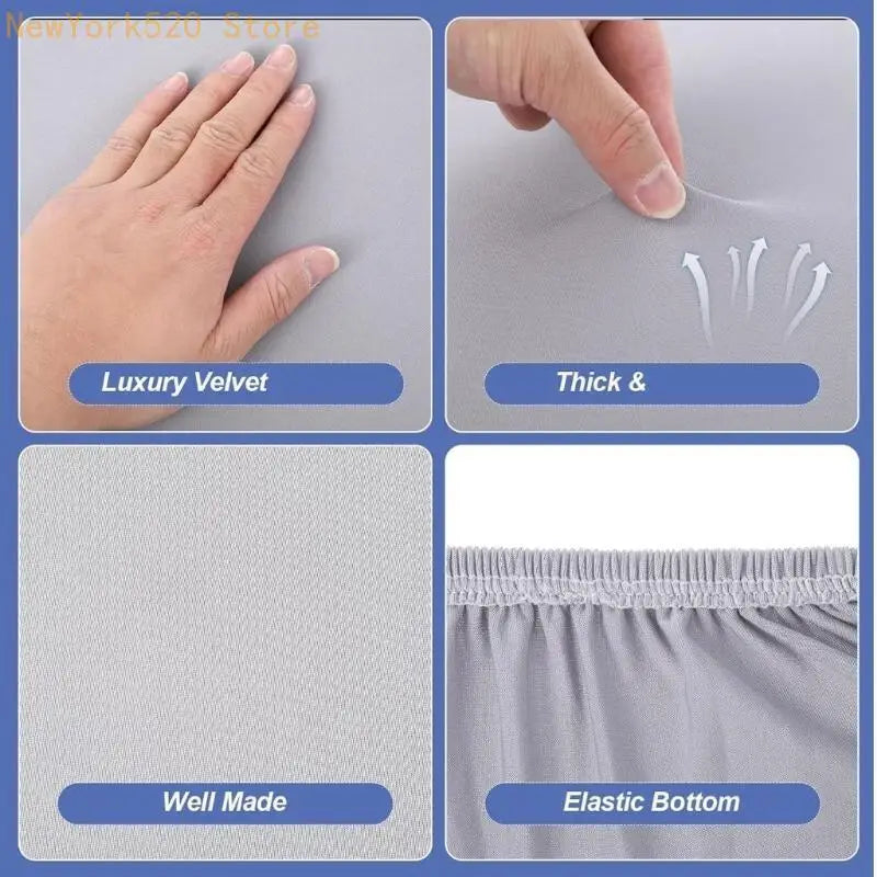 2PCS Toilet Lid & Tank Dustproof Cover Set – Polyester
