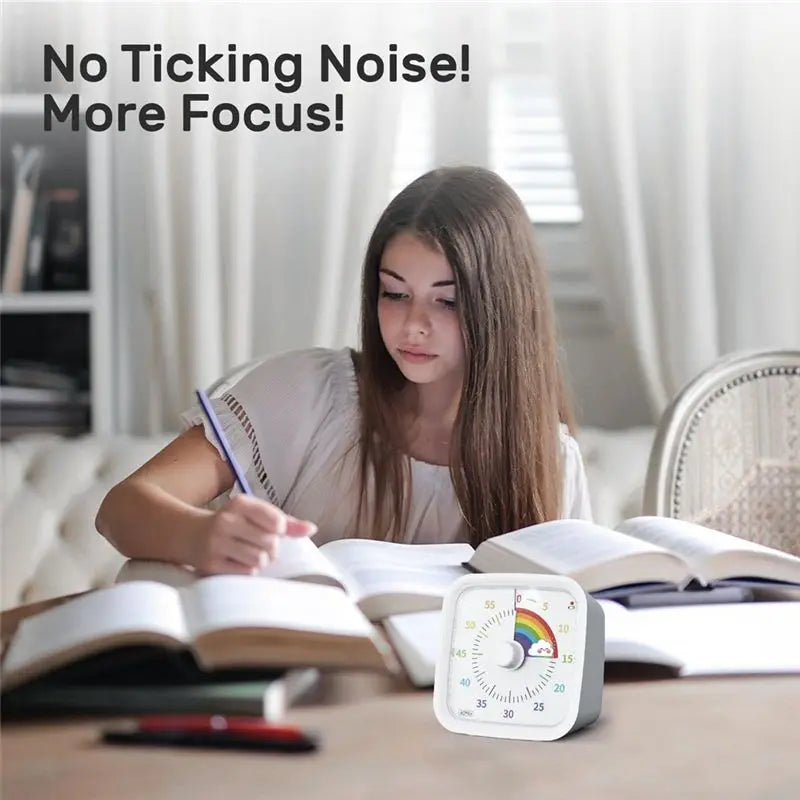 60-Minute Visual Countdown Timer – Rainbow Disk & Protective Case