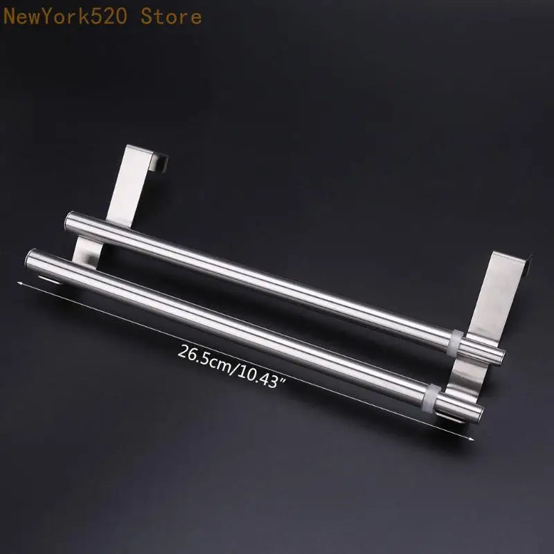 Extendable Over-Door Towel Rack Nonslip Hook – Stainless Steel
