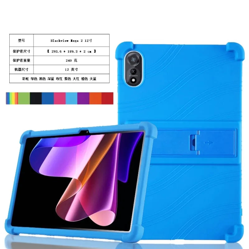 Silicone TPU Back Case & Stand for Blackview Mega 2 12" Tablet