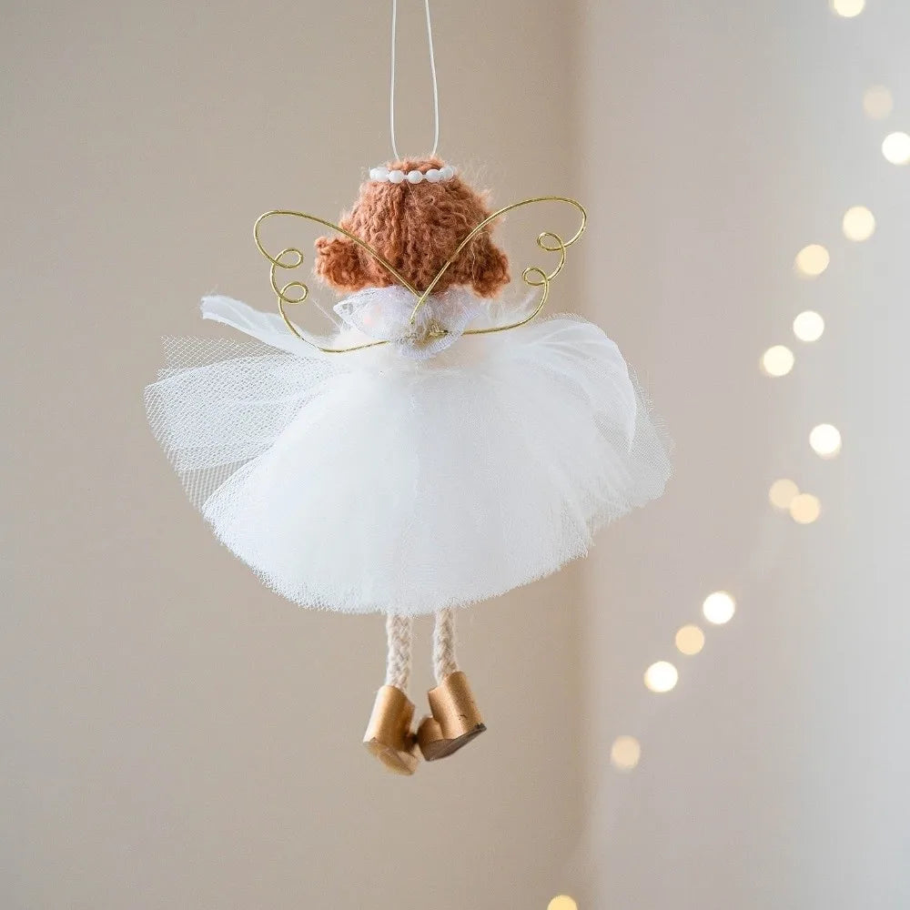 Christmas Angel Girl Hanging Ornament – Gauze Skirt Tree Pendant