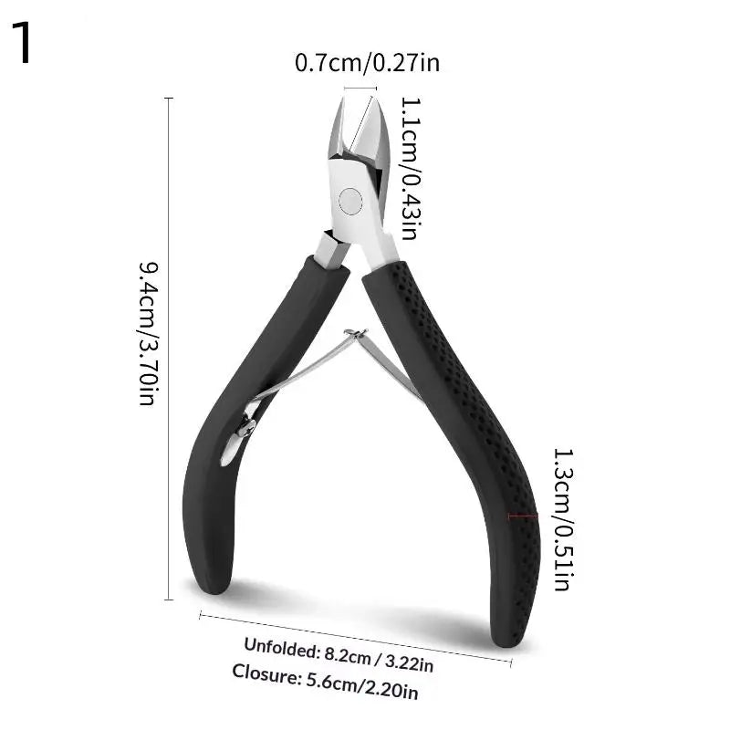 Stainless Steel Cuticle Nipper | Silicone Handle Nail Tool