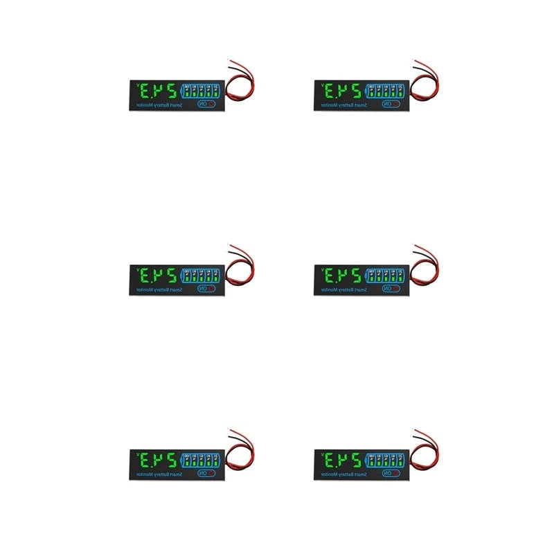 6-Pack Battery Level Indicator Tester 7–55V LED Display Module